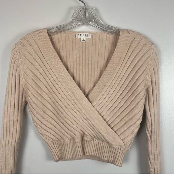 CALI BE Cream Cropped Sweater-Women’s Size Small - Picture 2 of 5